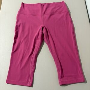 Lululemon Align High Rise Capri Pink Leggings Size 14 Athletic Workout  Yoga